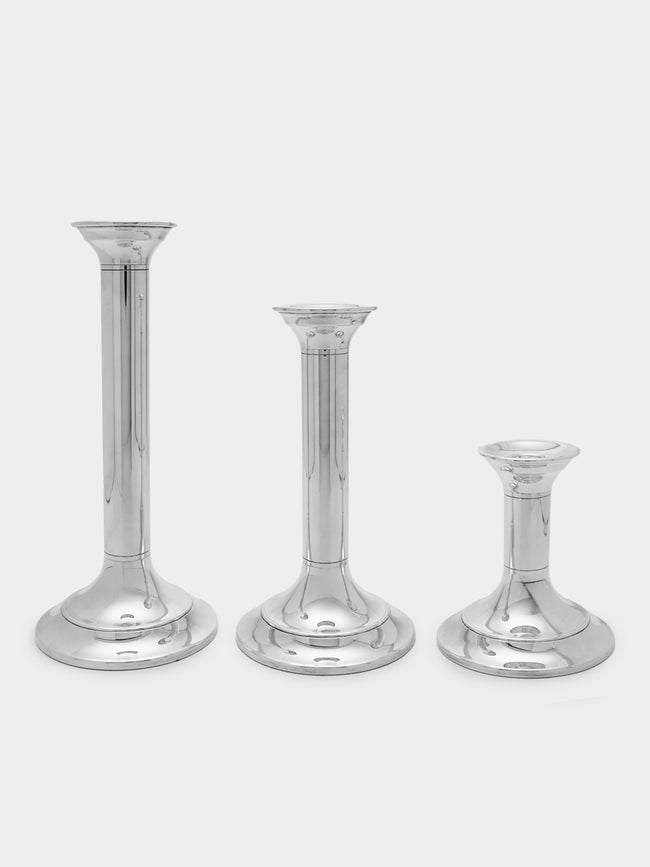 Antique and Vintage - 1970s Solid Silver Candle Holders (Set of 3) -  - ABASK - 