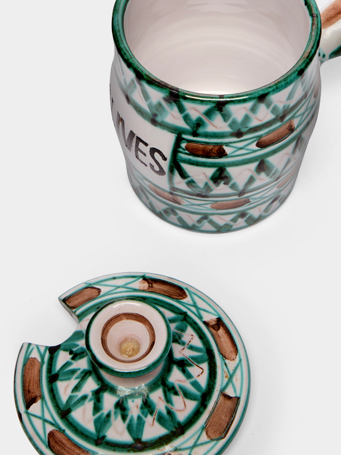 Antique and Vintage - 1950s Robert Picault Ceramic Olive Pot -  - ABASK