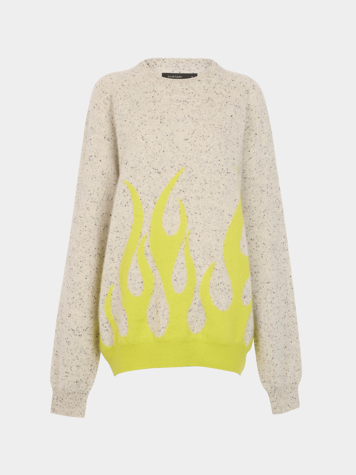 Frenckenberger - Sylvie Fleury Flame Cashmere R-Neck Sweater | Size: S -  - ABASK - 