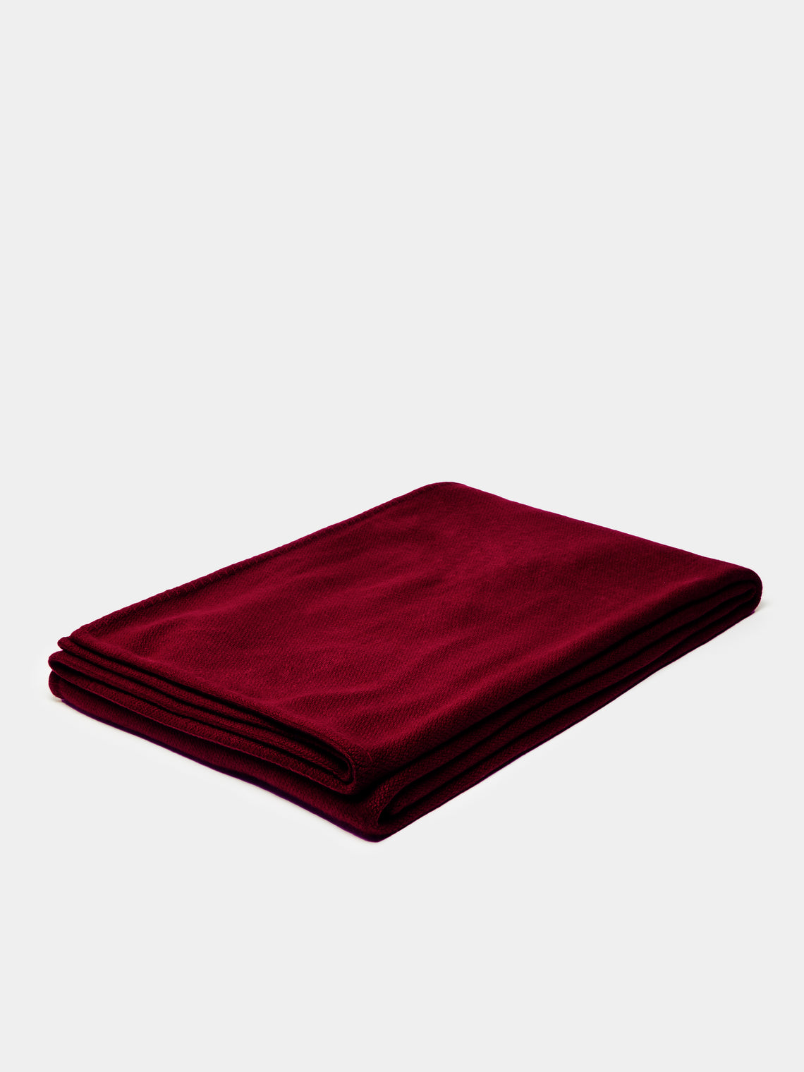 Rose Uniacke - Hand-Dyed Cashmere Large Blanket - Burgundy - ABASK