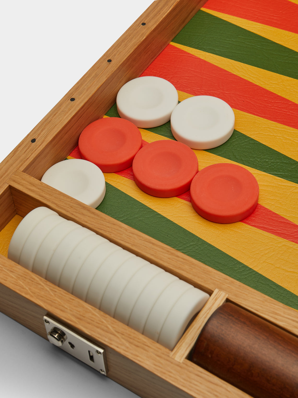 Bone Club - Oak Wood and Leather Backgammon Set -  - ABASK