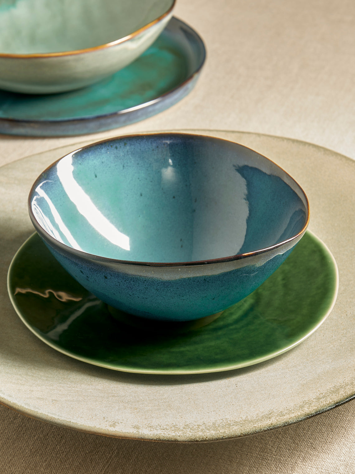 Mervyn Gers Ceramics - Hand-Glazed Ceramic Large Breakfast Bowls (Set of 6) -  - ABASK