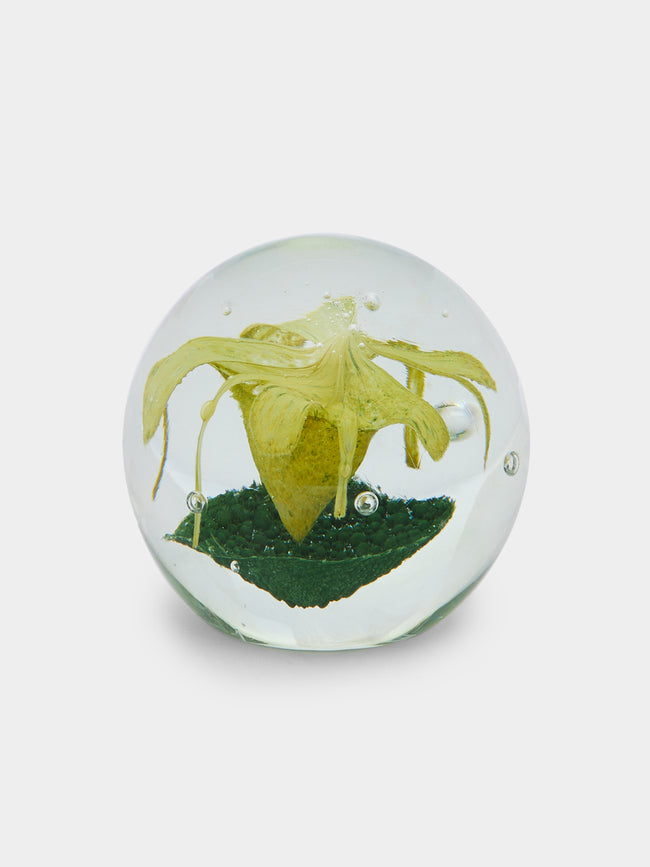 Antique and Vintage - Mid-Century Flower Murano Glass Paperweight -  - ABASK - 