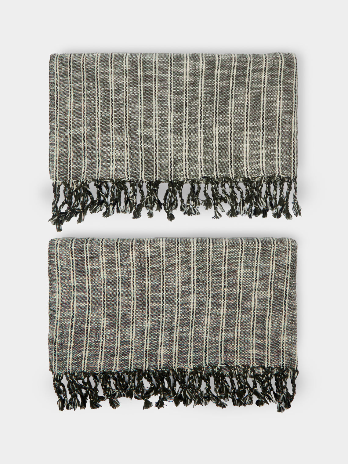 Mizar & Alcor - Basil Handwoven Linen and Cotton Towels (Set of 2) -  - ABASK