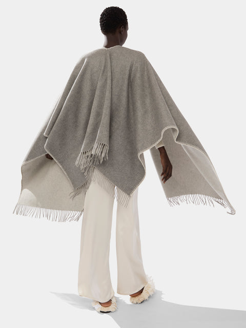 Alonpi - Double-Faced Cashmere Poncho | One Size -  - ABASK