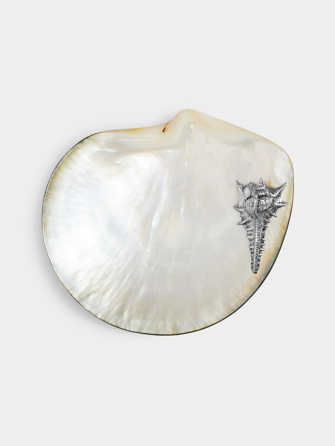 Objet Luxe - Silver-Plated and Black Mother-of-Pearl Plate -  - ABASK