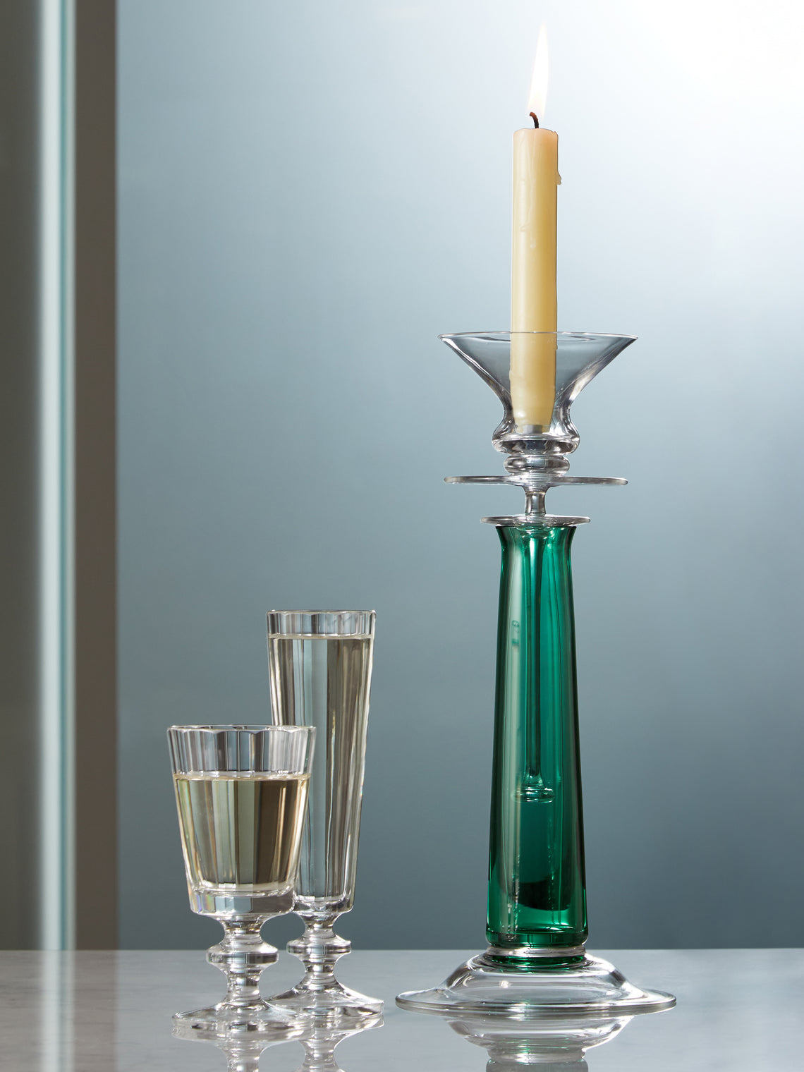 Theresienthal - Louisa Hand-Blown Crystal Candlestick -  - ABASK