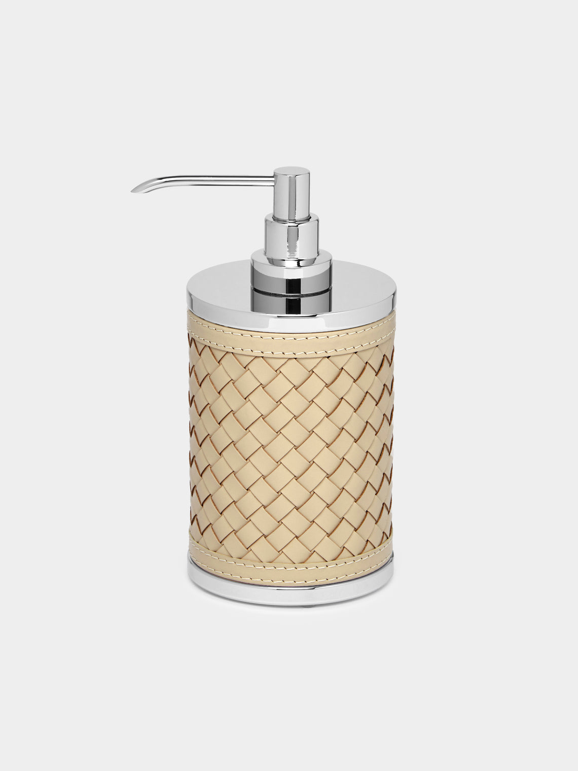 Riviere - Woven Leather Soap Dispenser - Cream - ABASK - 