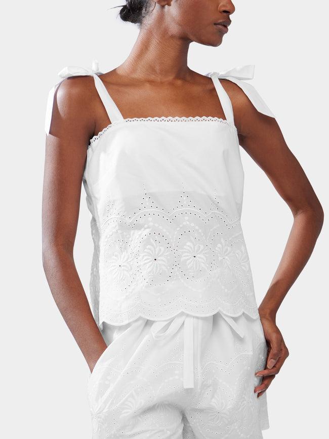 Donata Embroidered Cotton Top