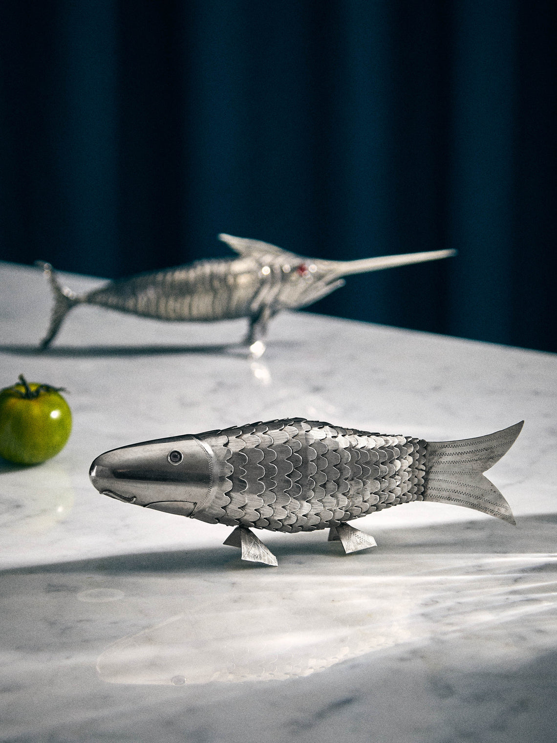 Antique and Vintage - 1900s Solid Silver Articulating Fish -  - ABASK