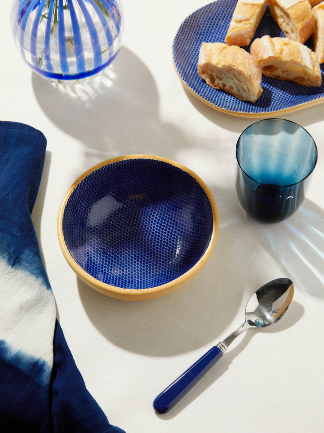 Terrafirma Ceramics - Hand-Printed Ceramic Soup Bowls (Set of 4) -  - ABASK