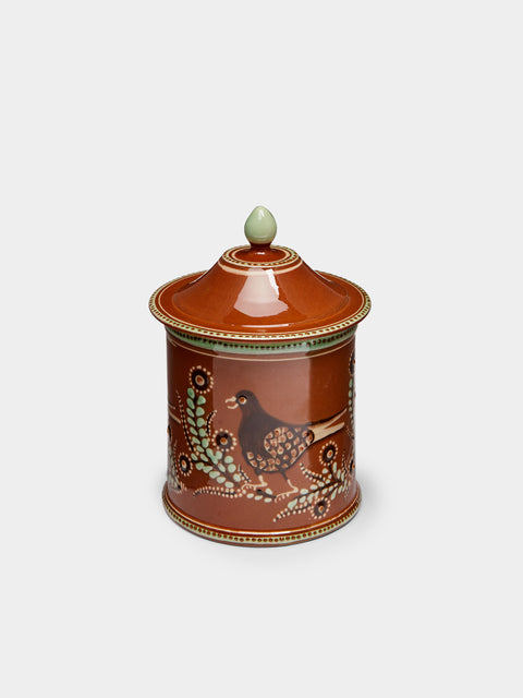 Poterie d’Évires - Birds Hand-Painted Ceramic Small Jar -  - ABASK - 