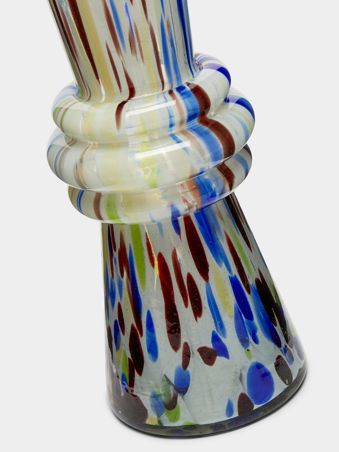 Antique and Vintage - Mid-Century Rippled Glass Vase -  - ABASK
