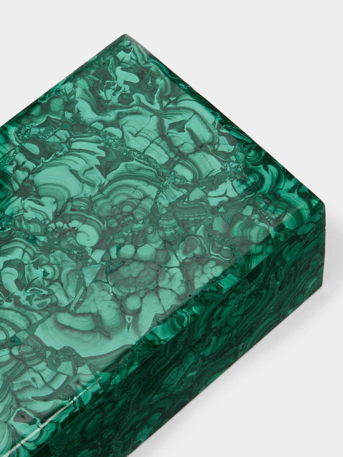 Antique and Vintage - 1950s Malachite Lidded Box -  - ABASK