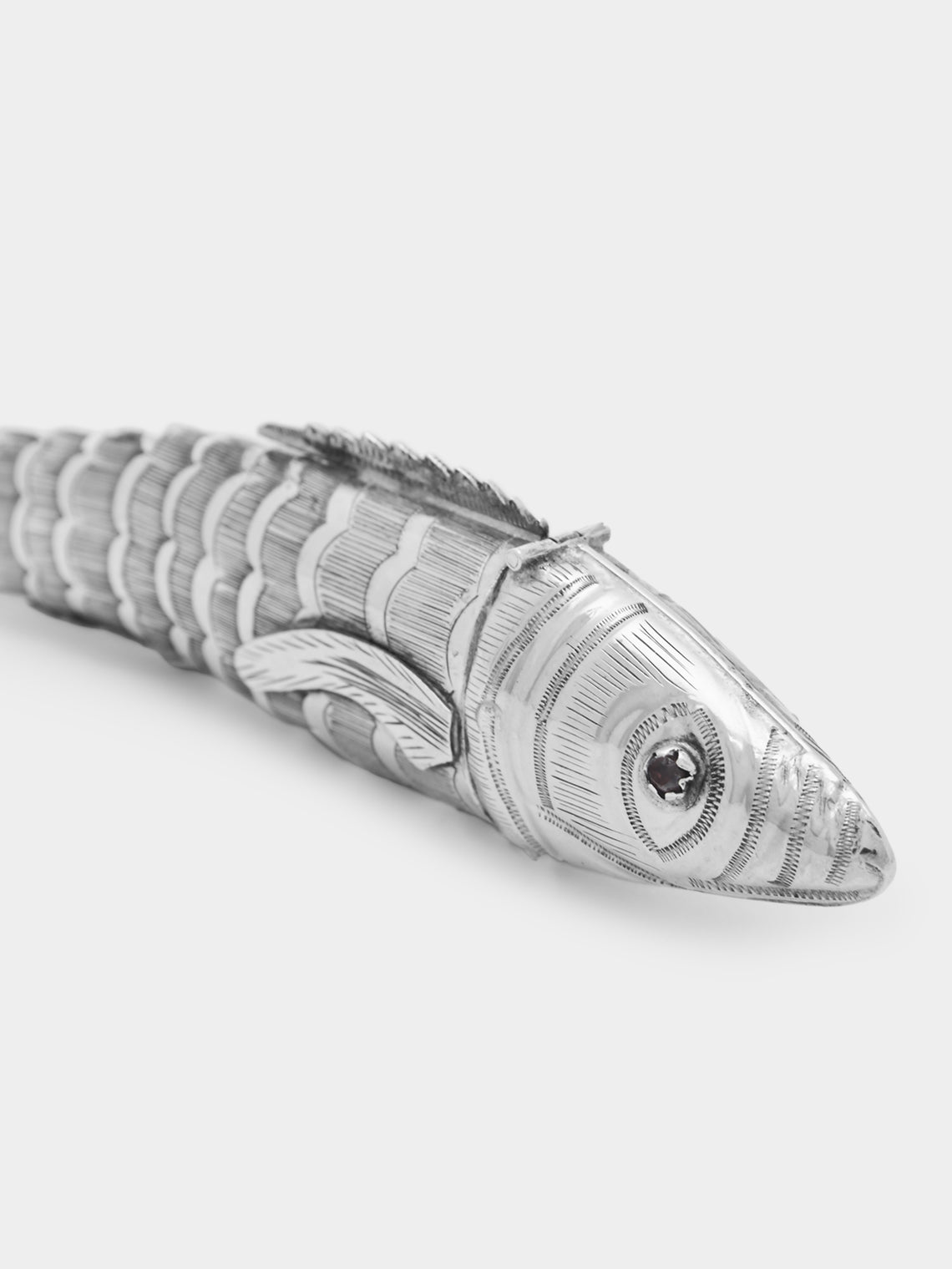 Antique and Vintage - 1900s Solid Silver Articulating Fish -  - ABASK