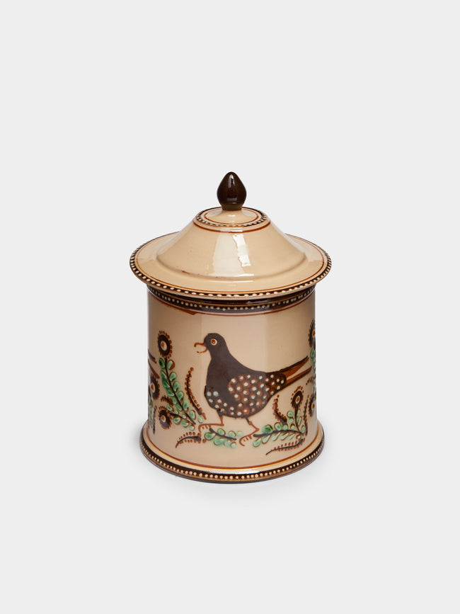 Poterie d’Évires - Birds Hand-Painted Ceramic Small Jar -  - ABASK - 