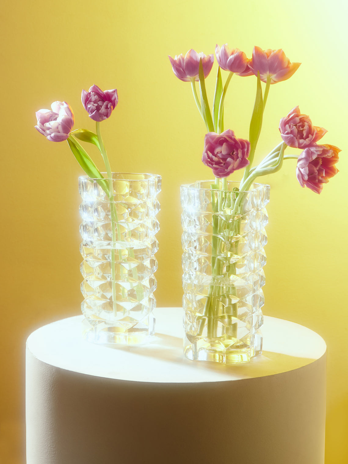Antique and Vintage - 1960s Crystal Square Vases (Set of 2) -  - ABASK
