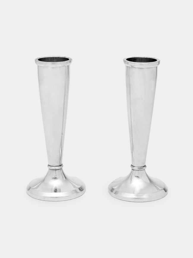 Antique and Vintage - 1950s Gio Ponti Silver-Plated Soliflore Bud Vases (Set of 2) -  - ABASK - 