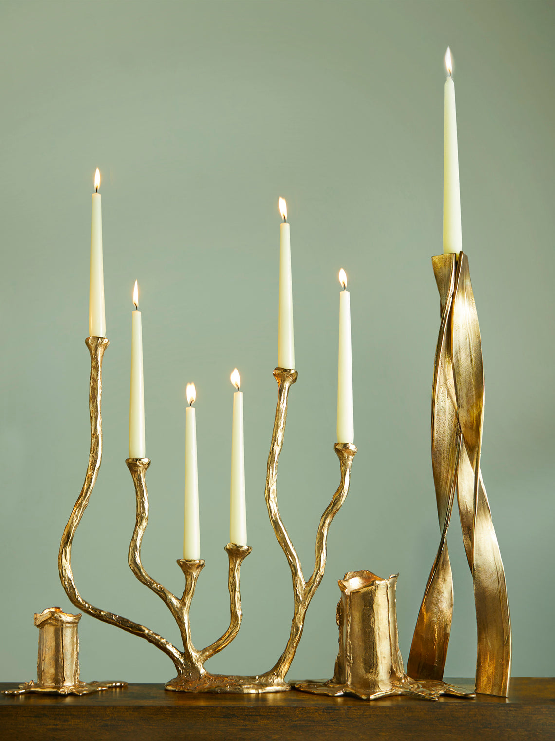 Osanna Visconti - Alga Hand-Cast Bronze Candle Holder -  - ABASK