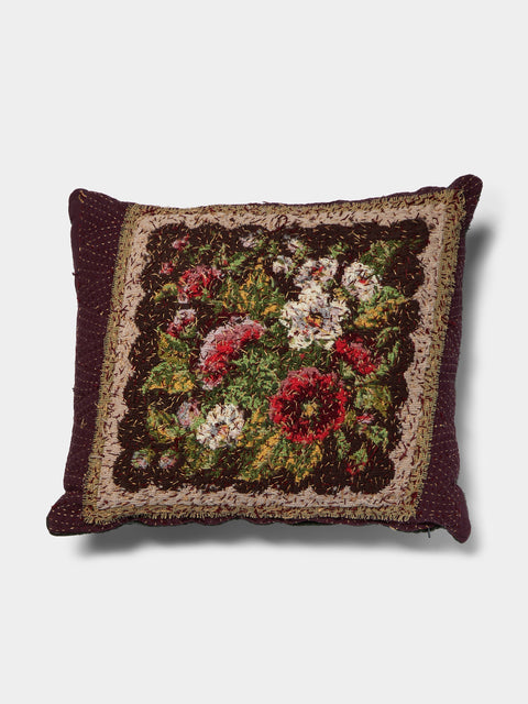 By Walid - 19th-Century Needlepoint Linen Cushion -  - ABASK - 