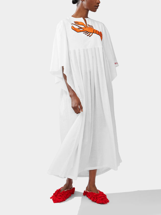 Kilometre Paris - Lobster Embroidered Cotton Dress | One Size -  - ABASK