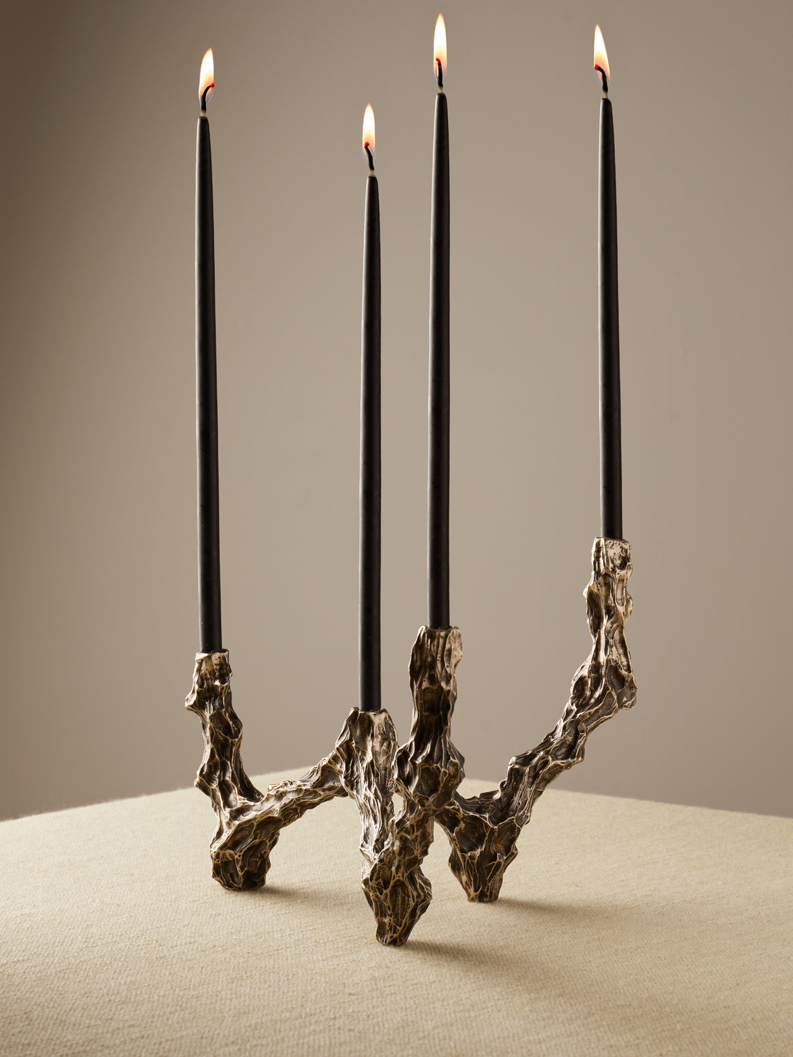 William Guillon - Omnia Vanitas Hand-Sculpted Bronze Candelabra -  - ABASK