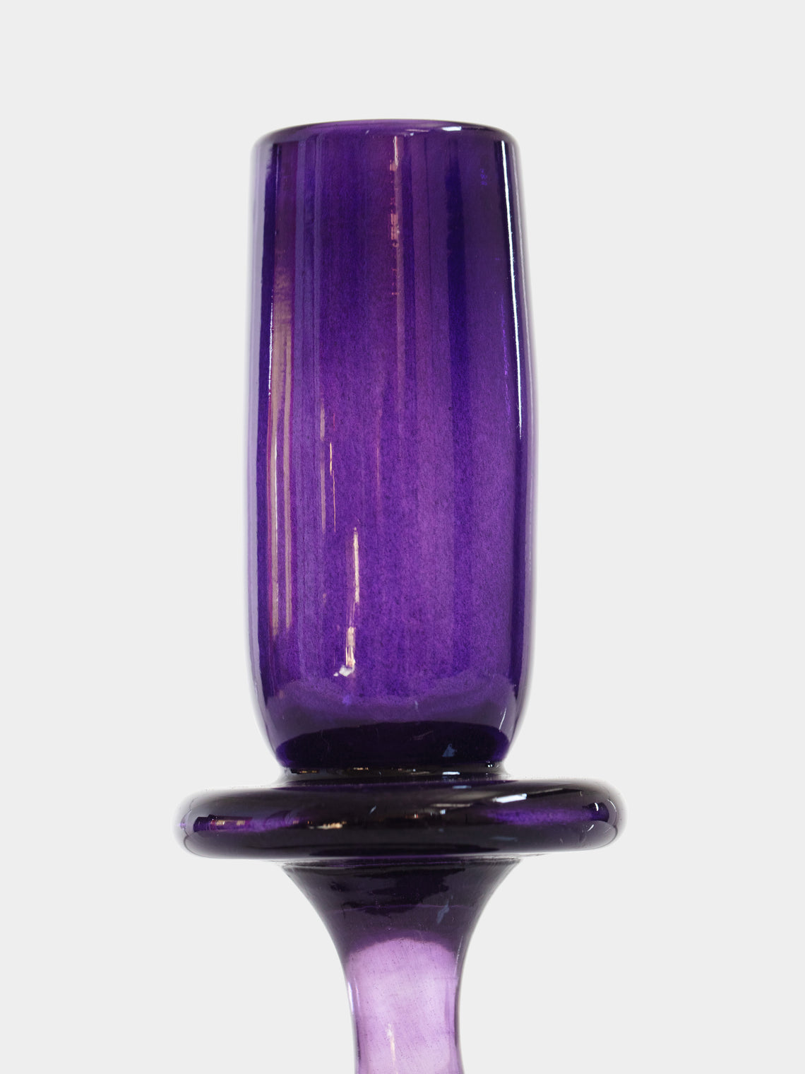 Jeff Zimmerman - Serpentine Hand-Blown Glass Candle Holder -  - ABASK