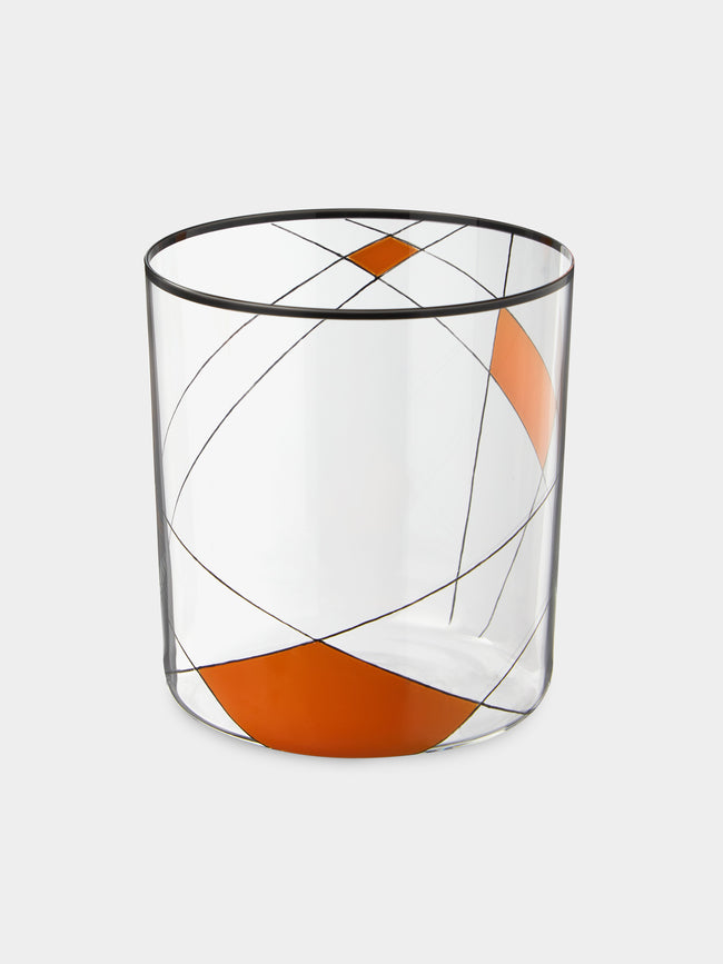 Lobmeyr - Neo Enamel Hand-Painted Crystal Tumbler - Orange - ABASK - 