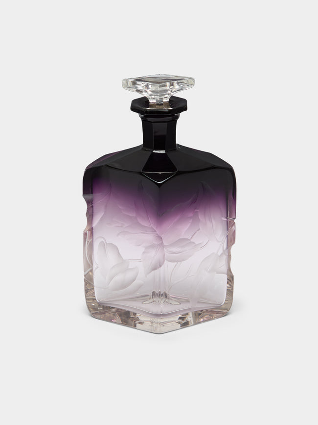 Antique and Vintage - 1900s Moser Hand-Engraved Cut Crystal Perfume Bottle -  - ABASK - 