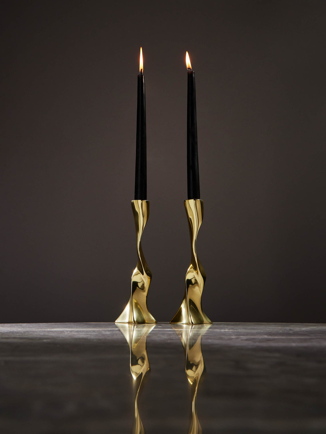 Viya - Under the Banyan Brass Candlesticks (Set of 2) -  - ABASK