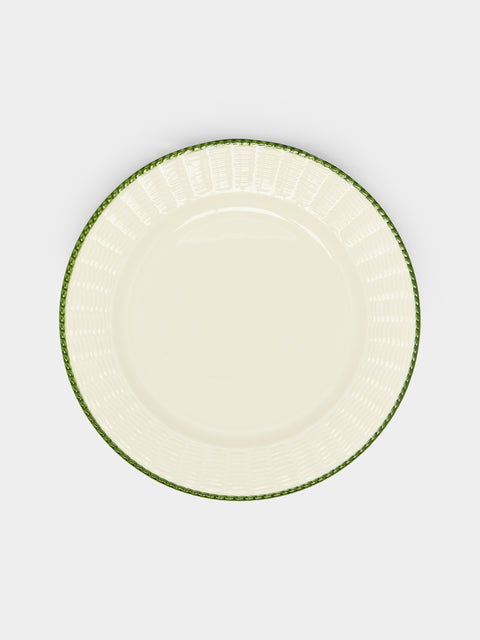 Este Ceramiche - Wicker Hand-Painted Ceramic Dinner Plates (Set of 4) -  - ABASK - 
