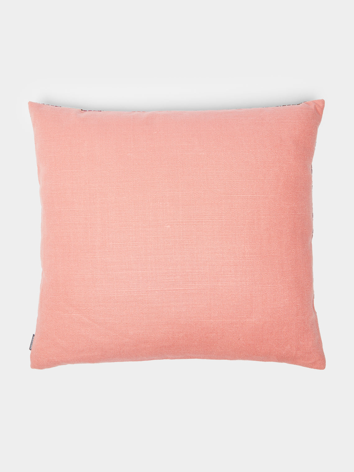 Kissweh - Damask Rose Hand-Embroidered Cotton Cushion -  - ABASK
