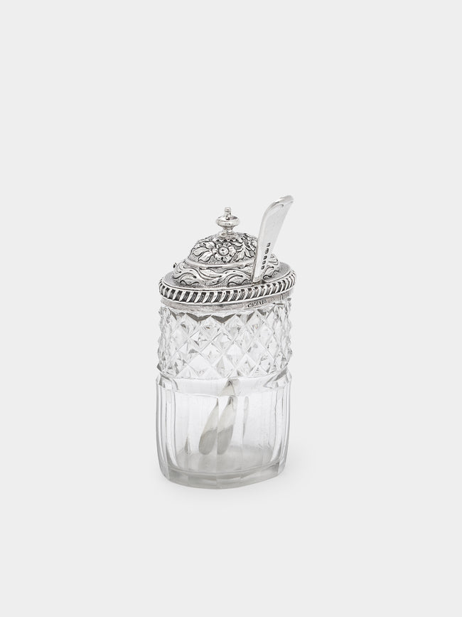 Antique and Vintage - 1900s Silver and Glass Jar -  - ABASK