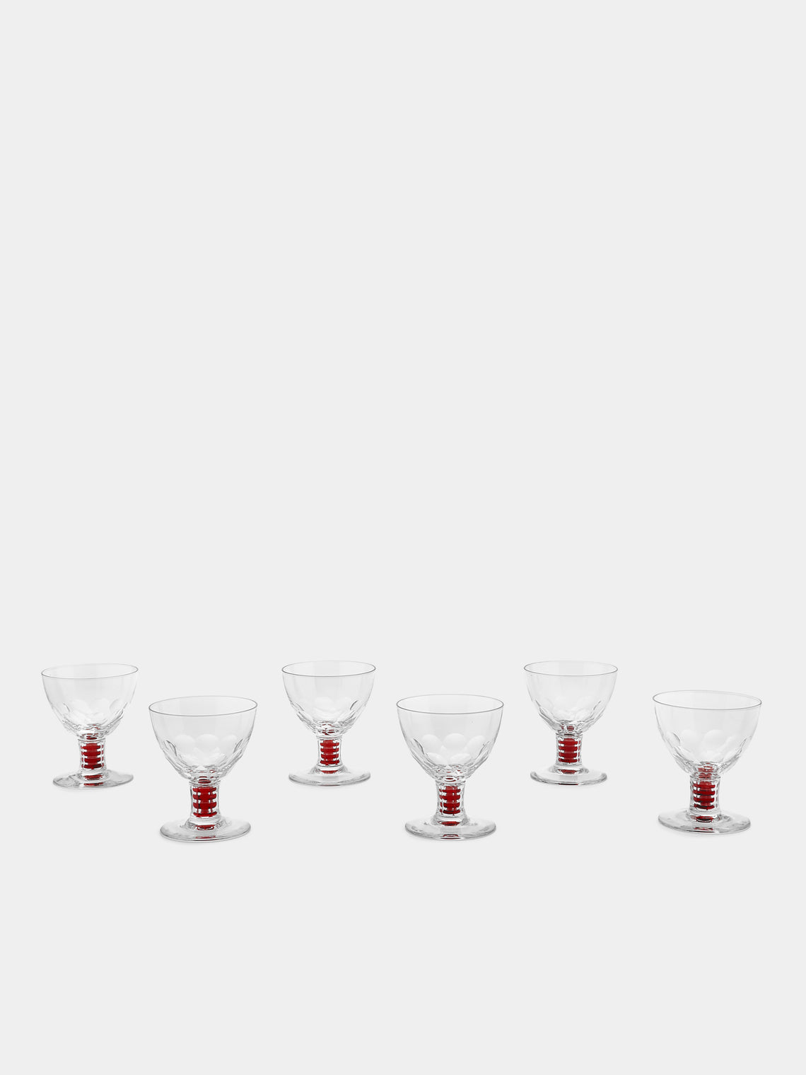 Antique and Vintage - 1930s Baccarat Crystal Red Wine Glasses (Set 6) -  - ABASK