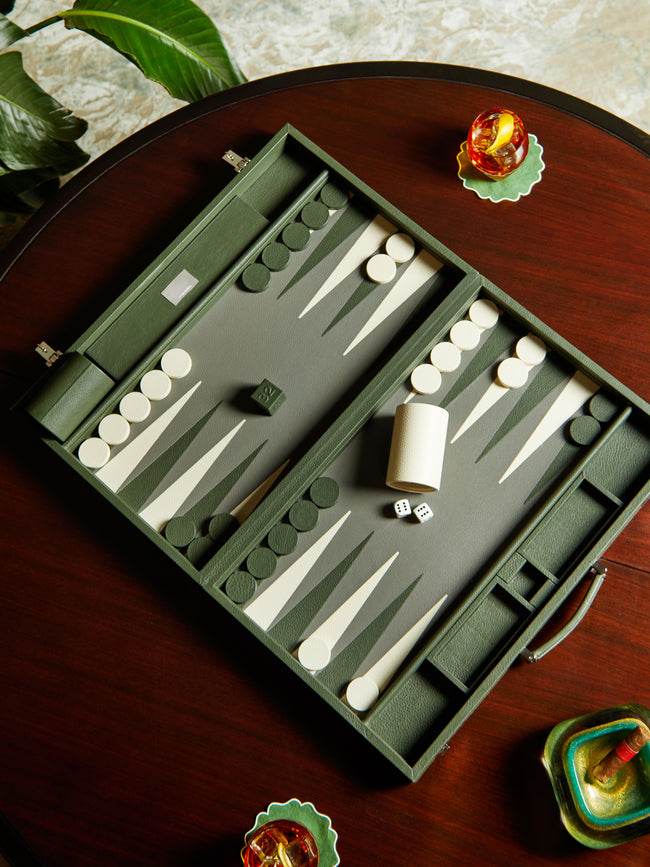 Linley - Mayfair Leather Backgammon Set -  - ABASK
