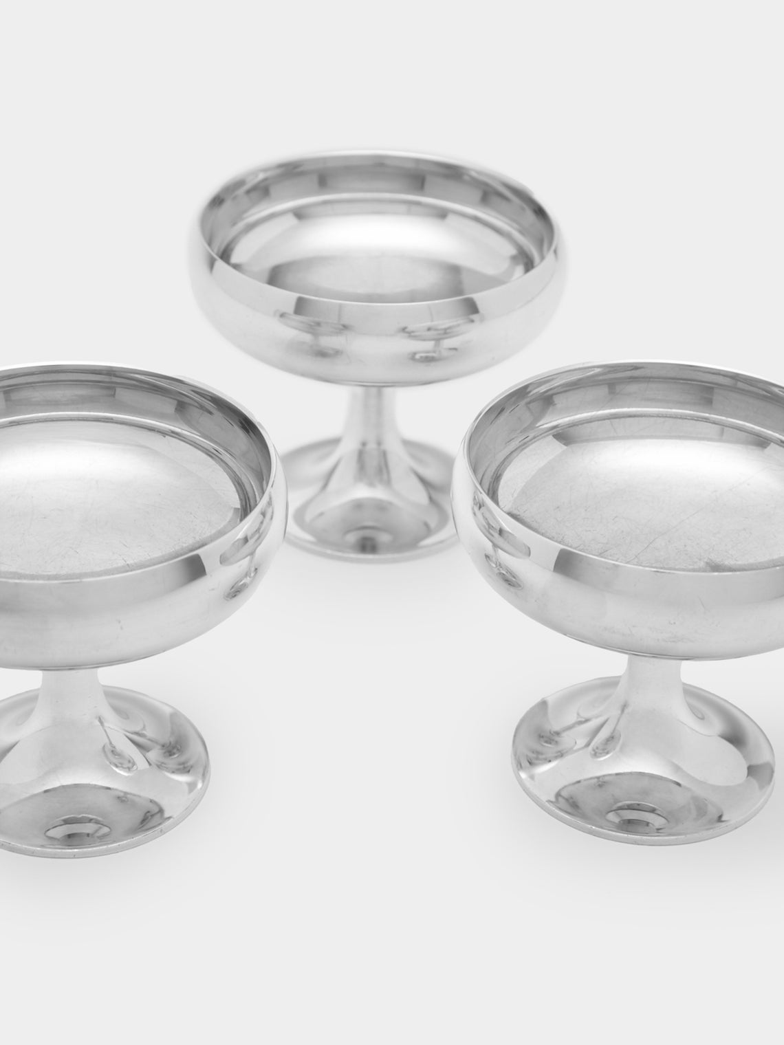 Antique and Vintage - 1950s Gio Ponti Silver-Plated Ice Cream Bowls (Set of 6) -  - ABASK