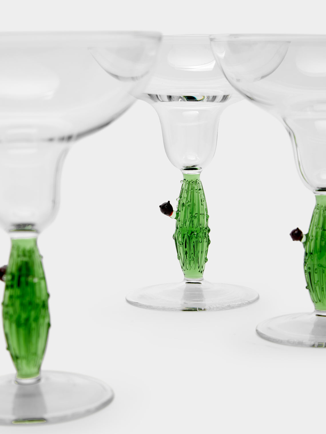 Casarialto - Cactus Hand-Blown Murano Glass Margarita Glasses (Set of 4) -  - ABASK