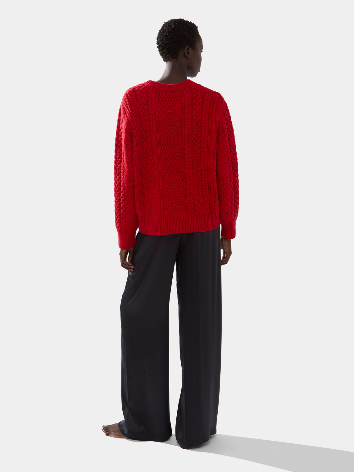 Ryan Roche - Cashmere Cable-Knit Crew-Neck Sweater -  - ABASK