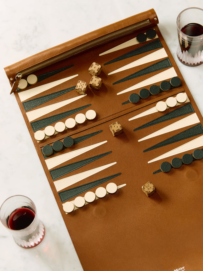 Métier - Leather Travel Backgammon Set -  - ABASK