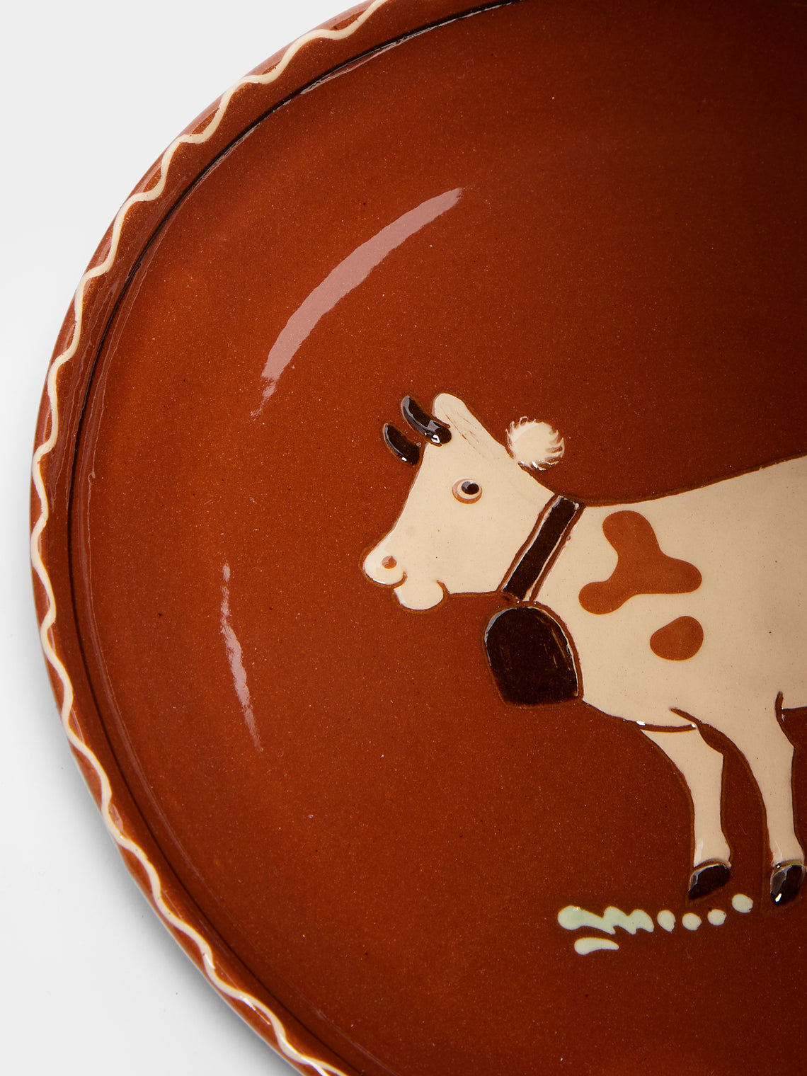 Poterie d’Évires - Cows Hand-Painted Ceramic Small Plates (Set of 4) -  - ABASK