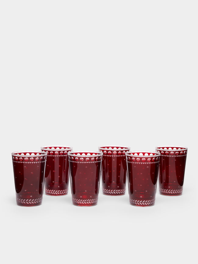 Artel - Staro Hand-Engraved Crystal Tumblers (Set of 6) -  - ABASK - 