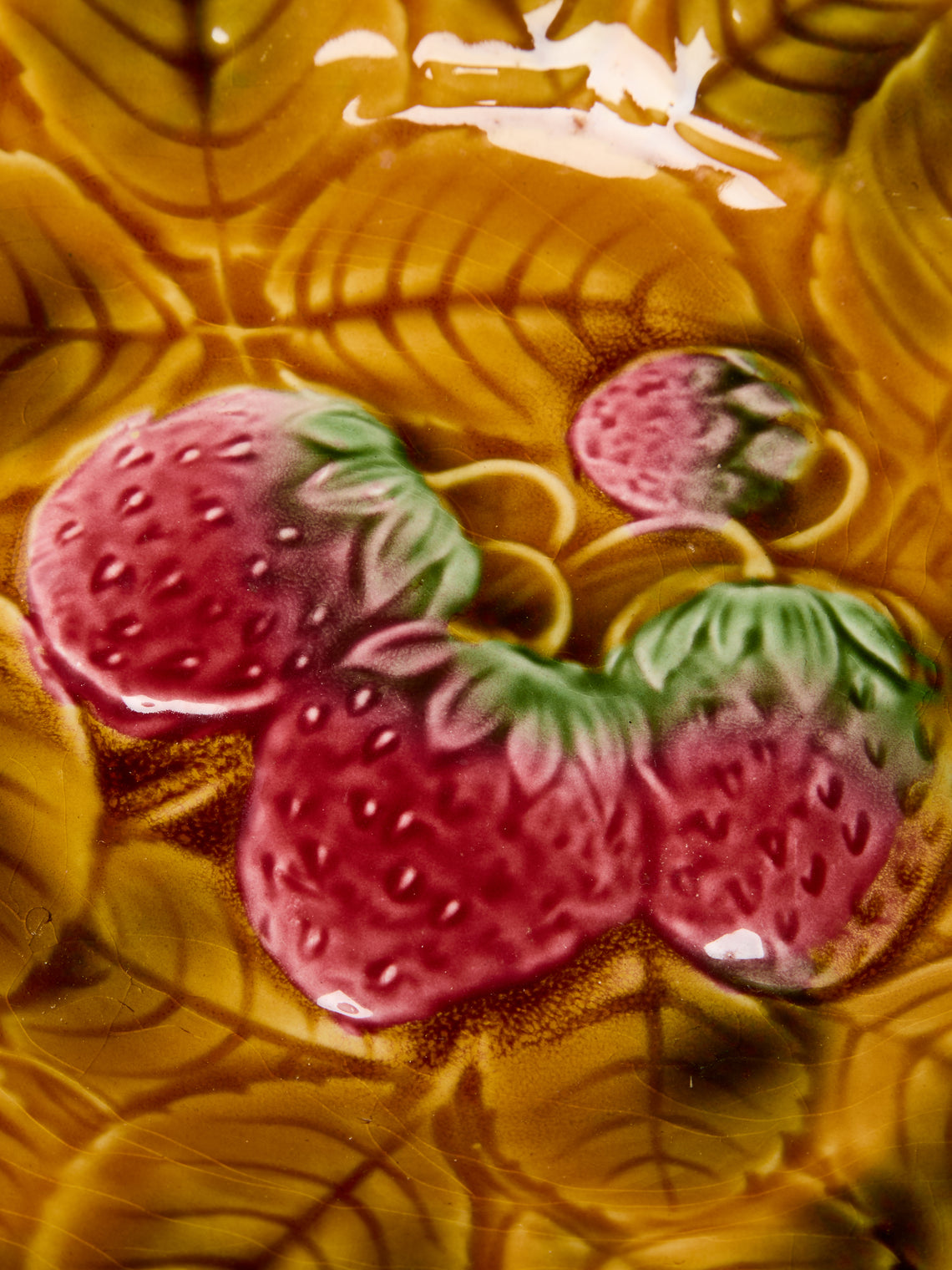 Antique and Vintage - 1950s French Majolica Fruit Plates (Set of 12) -  - ABASK