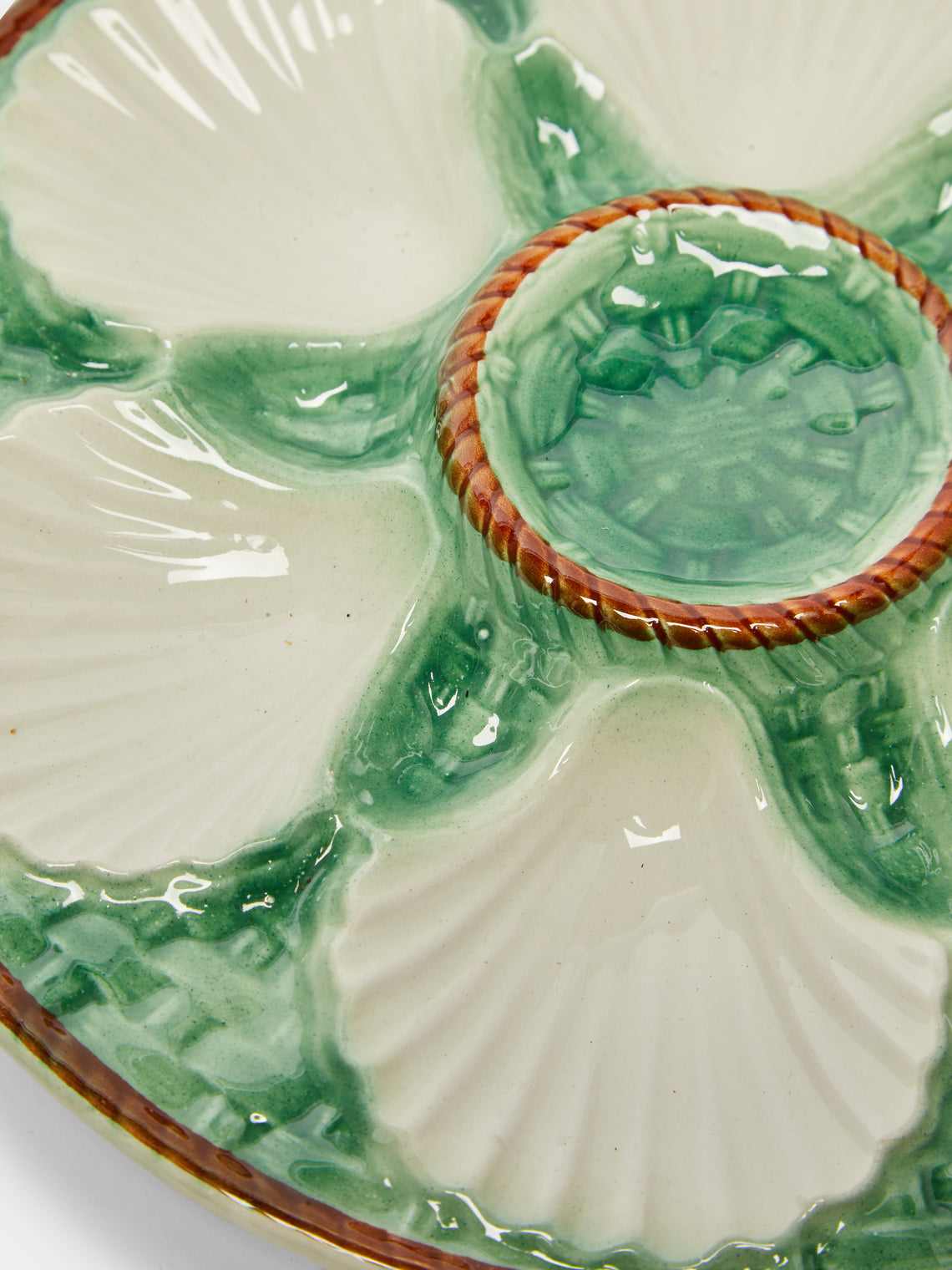 Antique and Vintage - 1950s Ceramic Oyster Plates (Set of 7) -  - ABASK