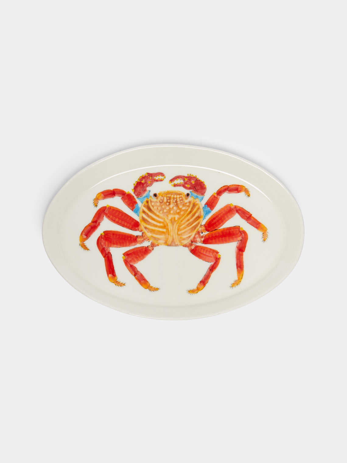 Casa Adams - Sally Lightfoot Crab Hand-Painted Porcelain Serving Platter -  - ABASK - 