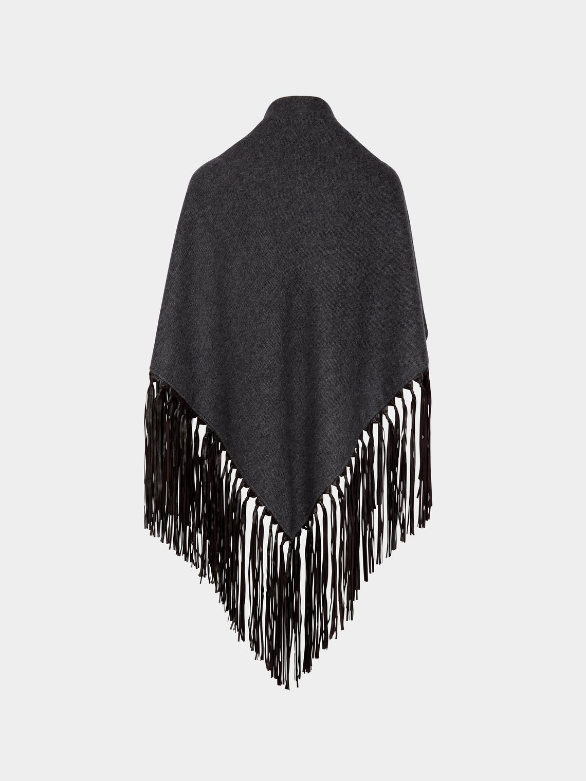 Alonpi - Double-Faced Cashmere Long Shawl with Leather Fringing | One Size -  - ABASK