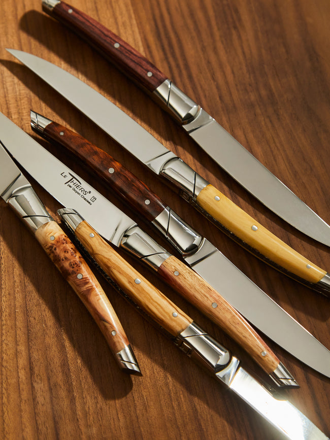 Goyon-Chazeau - Le Thiers Prestige Assorted Wood Steak Knives (Set of 6) -  - ABASK