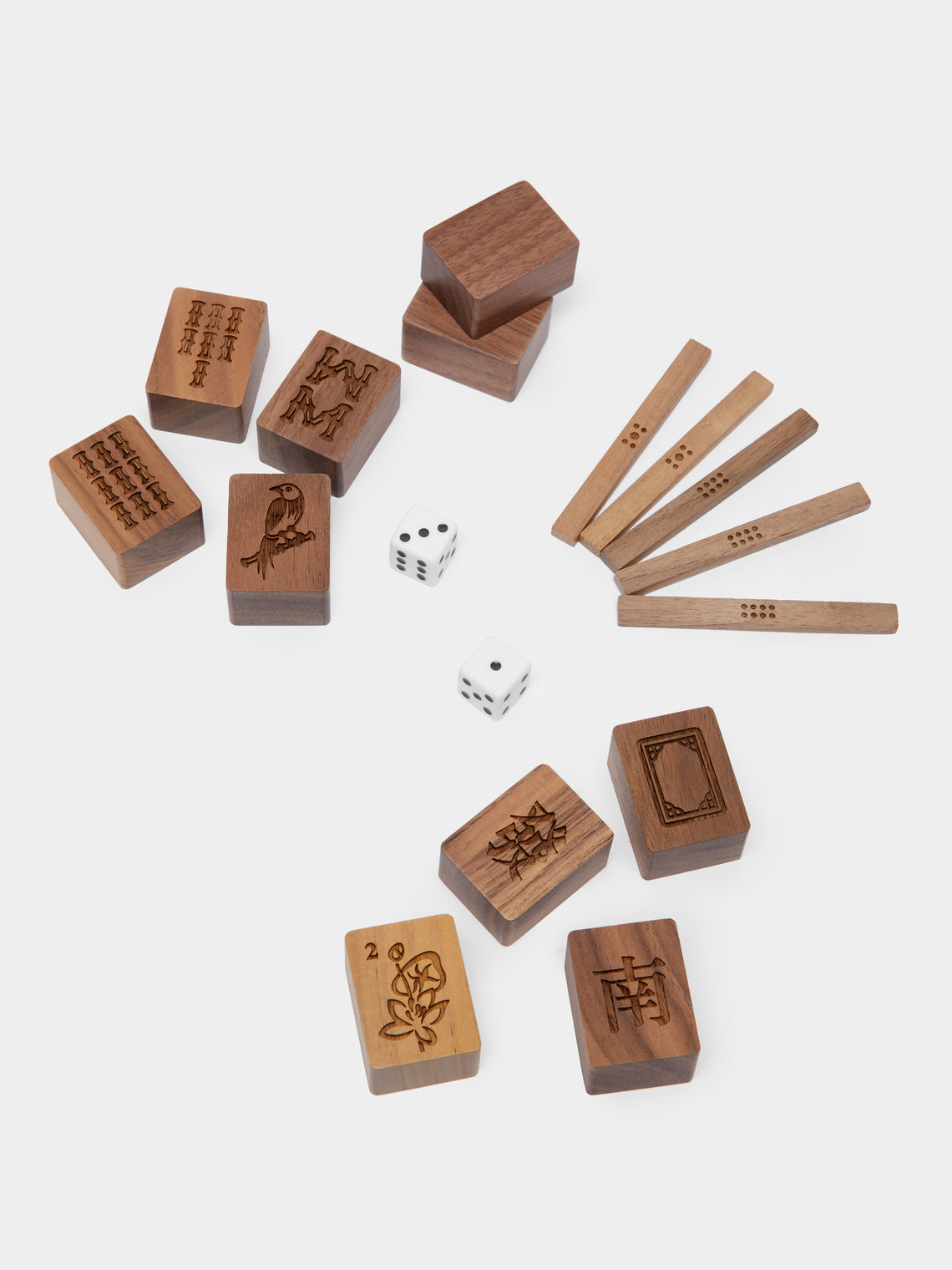 Giobagnara x Poltrona Frau - Leather, Maple and Walnut Mahjong Set -  - ABASK