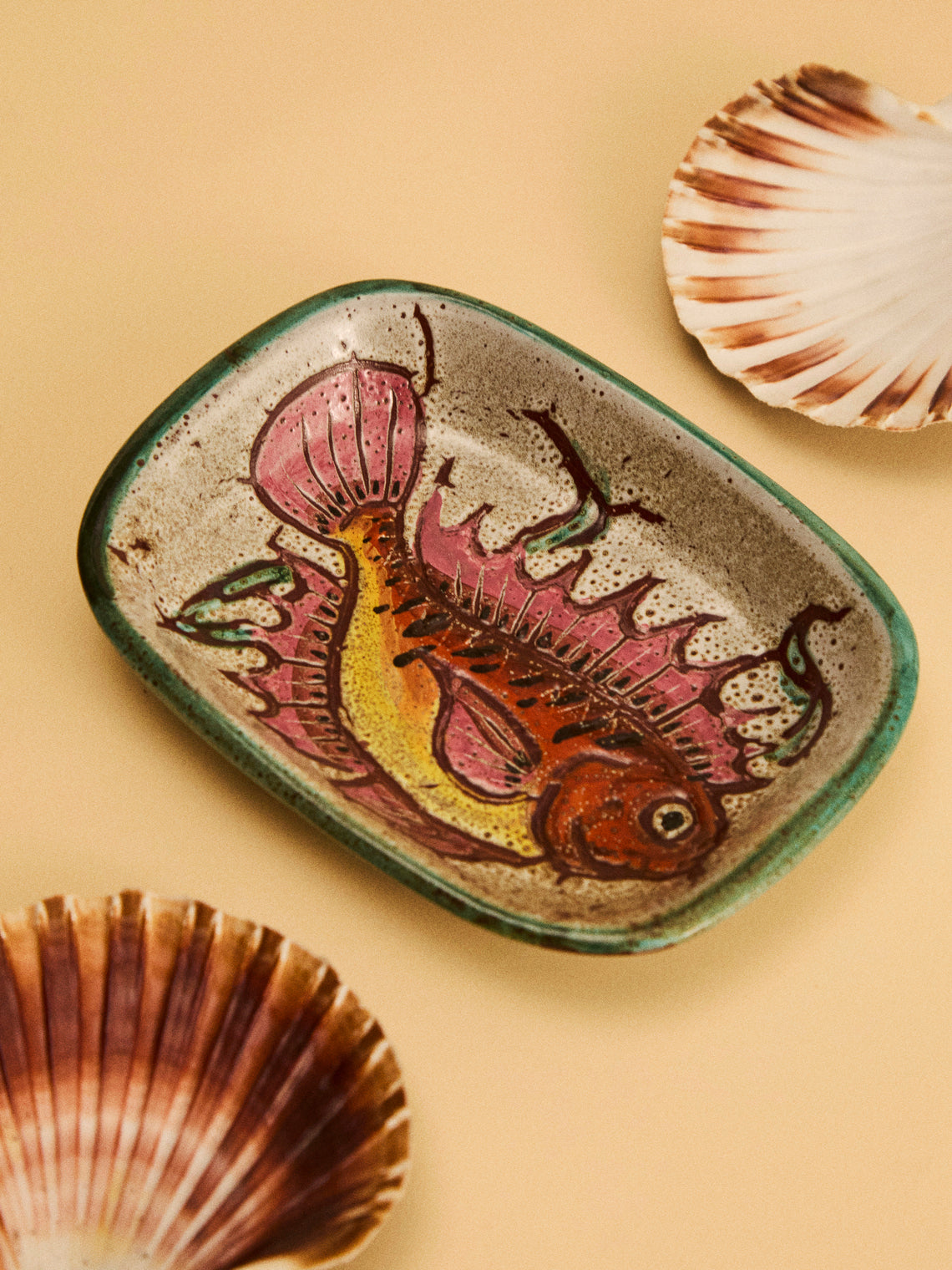 Antique and Vintage - 1950s Vallauris Fish Ceramic Dish -  - ABASK