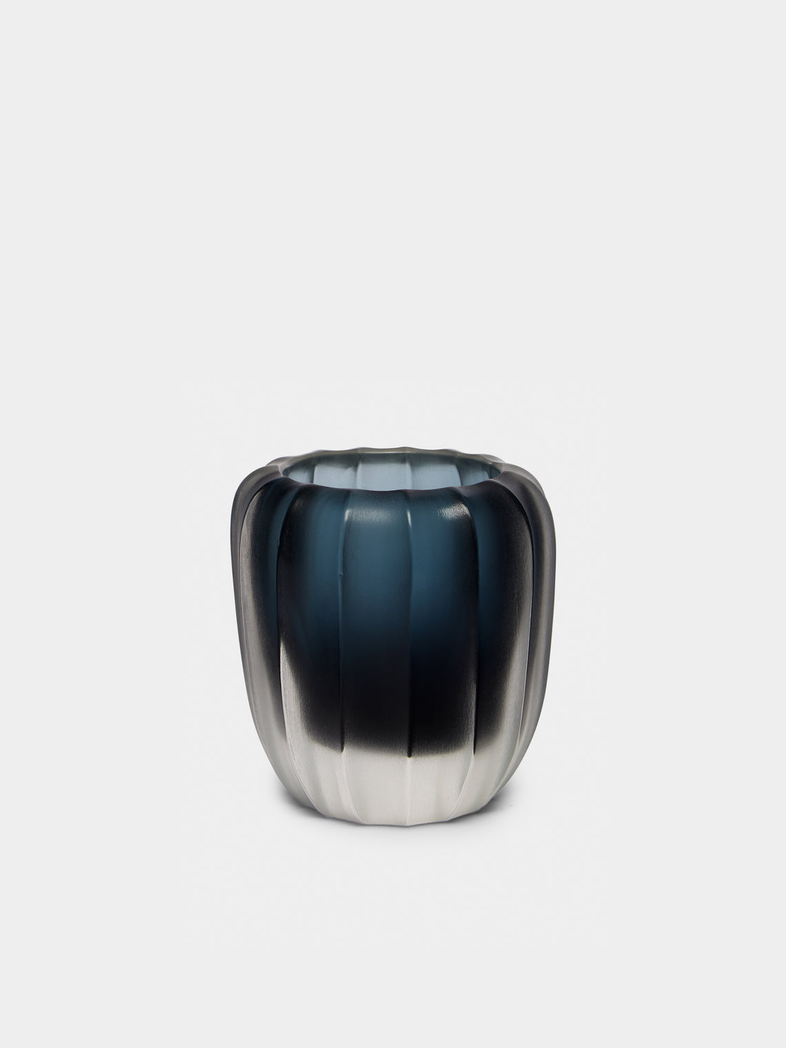 Micheluzzi Glass - Rullo Oceano Hand-Blown Murano Glass Vase - Blue - ABASK - 
