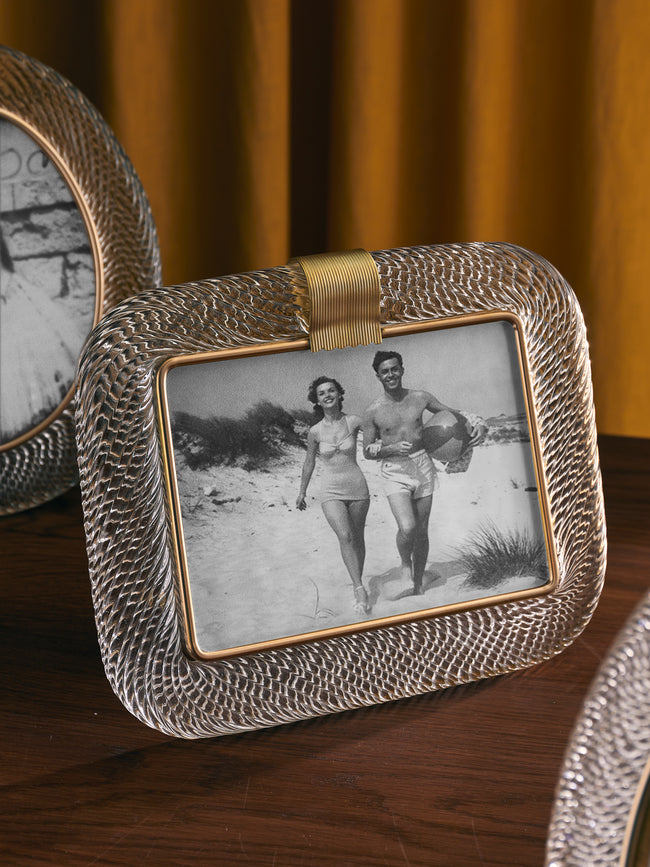 Antique and Vintage - 1960s Murano Glass Photo Frame - Clear - ABASK